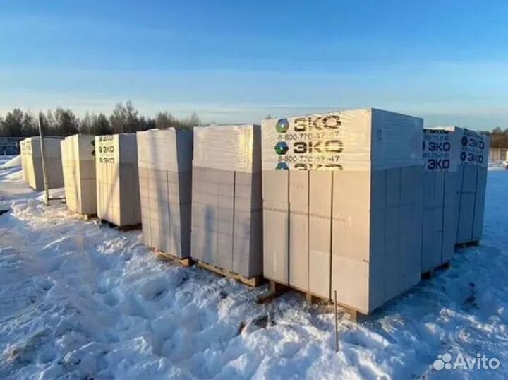Газоблок с доставкой эко D500 B3,5 250x150x600