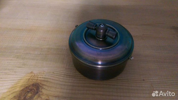 Ретро-выключатель Дип-200, латунь