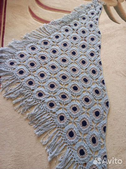 Шаль.шерсть,нов.серая