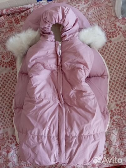 Зимний конверт на выписку и в коляску 62 р-р