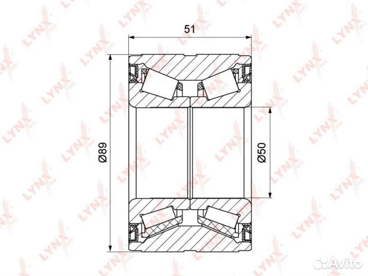 Lynxauto WB-1314 Комплект подшипника ступицы колес