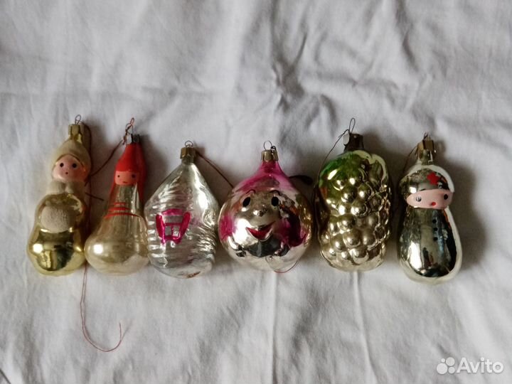 Елочные игрушки 6шт СССР