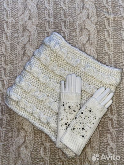 Пакет- головные уборы / снуд + перчатки женские