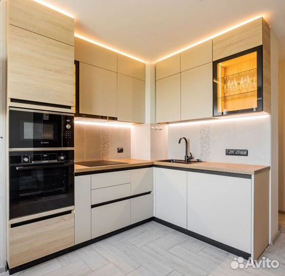 Кухня Бежевая по индивидуальному заказу