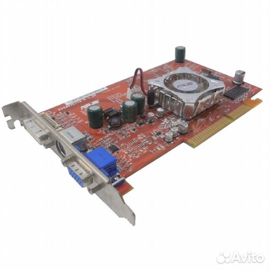 Б/у Видеокарта AGP 128Mb ATI Radeon 9600Se Asus A9