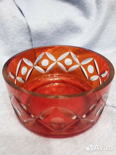 Посуда красное стекло СССР