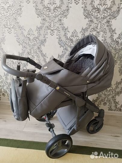 Коляска 3в1 Adamex Luciano Deluxe Q102 Темно-серая