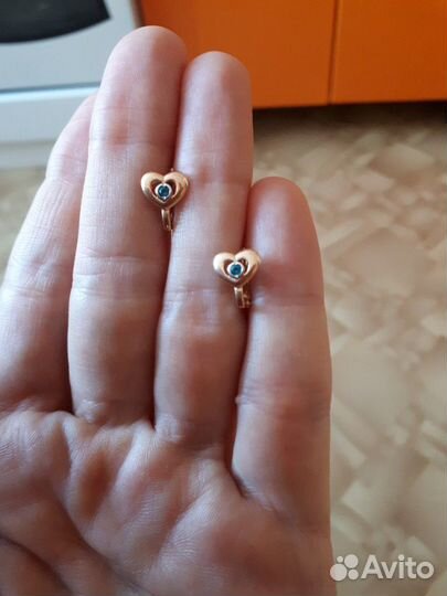 Золотые серьги детские