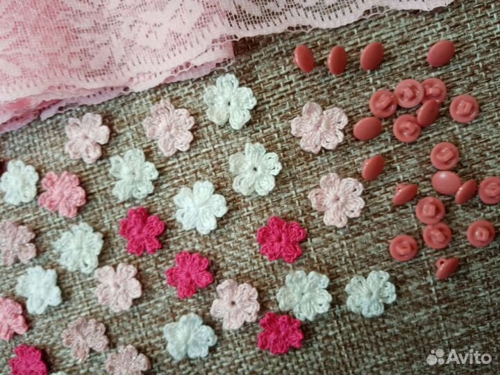 Набор материалов для творчества Бело-розовый микс