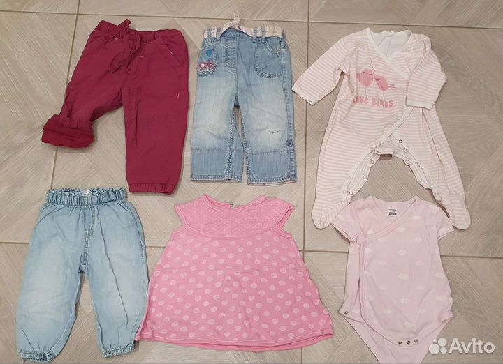 Вещи для девочки пакетом 68-80