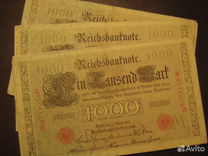 1000марок 1910г