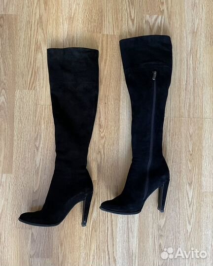 Ботфорты демисезон натуральная замша 35