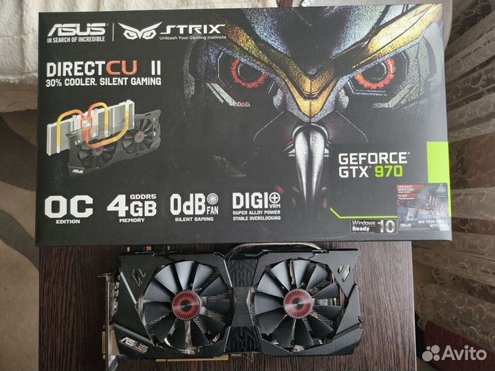 Видеокарта asus strix Geforce GTX 970 4GB