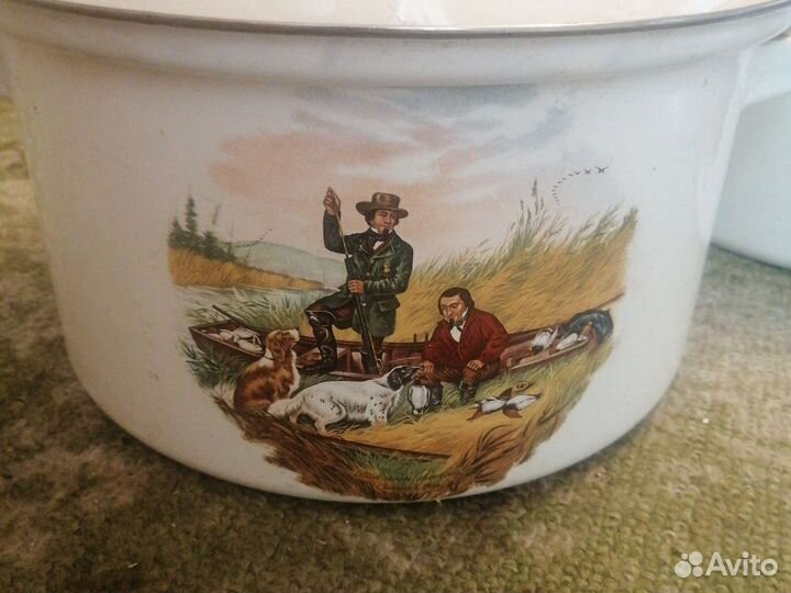 Кастрюля эмалированная бу