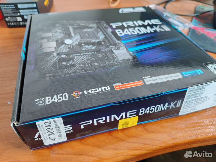 Материнская плата asus prime B450M-K II