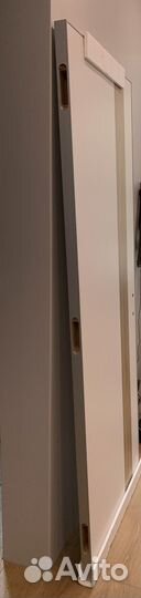 Дверь дизайнерская белая со вставкой из экошпона