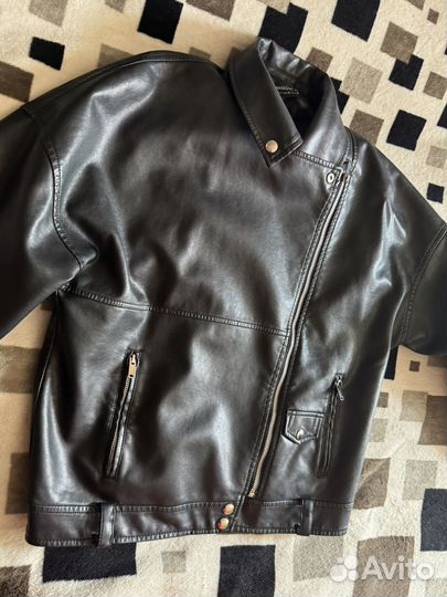 Кожаная куртка косуха женская