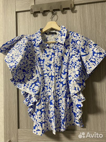 Рубашка блуза zara хлопок