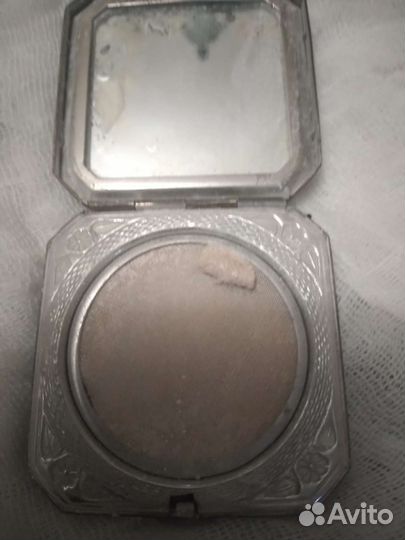 Пудренница СССР мельхиор