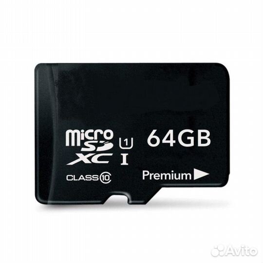 Карта памяти microSD 64 гб, Class 10