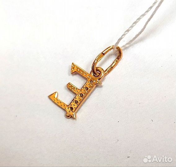 Подвеска с синтетическим камнем Золото