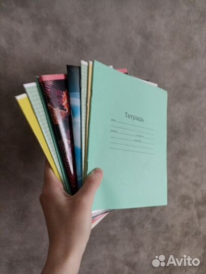 Тетради школьные в клетку и в линейку