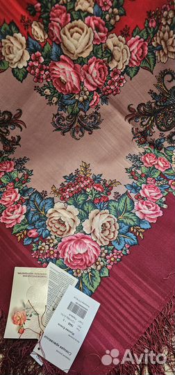 Павловопосадский платок Спящая красавица вид 5