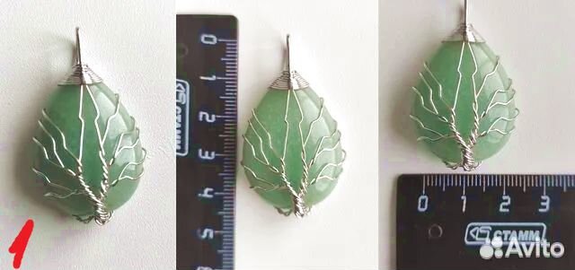 Подвеска из натурального камня с цепочкой