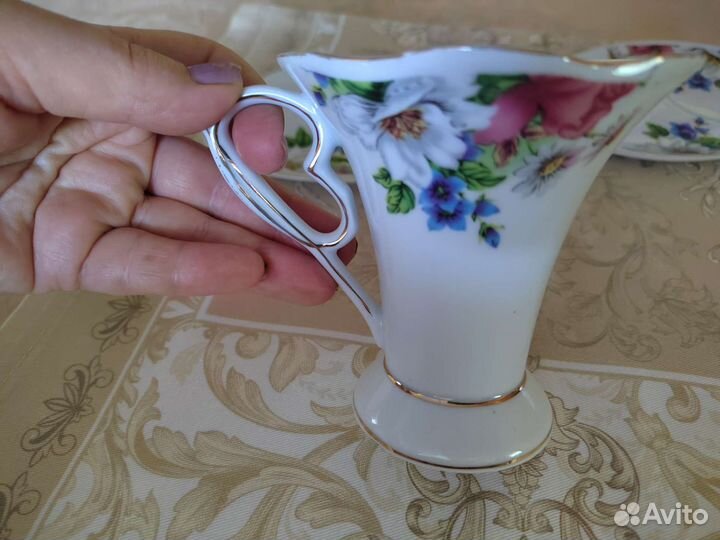 Чайная пара +блюдце (фарфор)