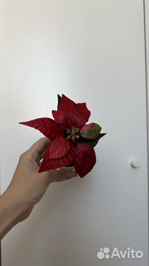 Искусственная пуансеттия, цветок IKEA