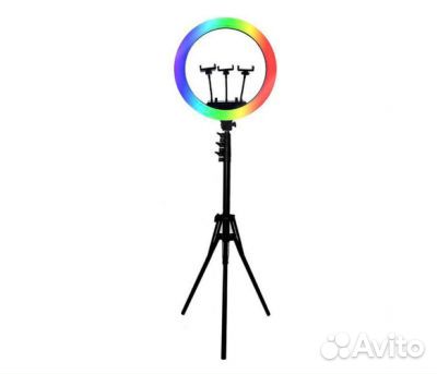 45 см лампа кольцевая RGB С пультом + штатив