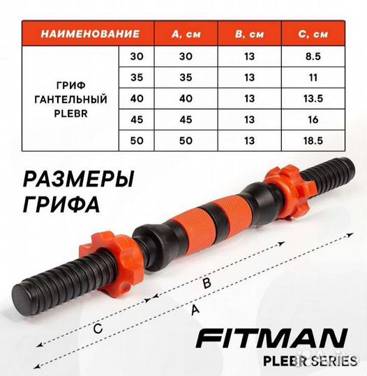 Гриф гантельный