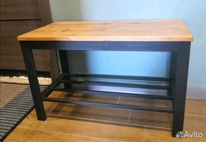 Банкетка обувница в прихожую лофт