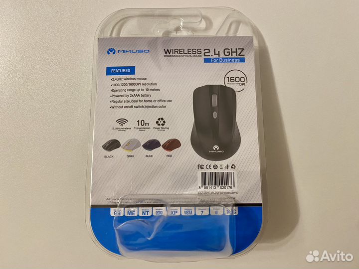 Мышь беспроводная оптическая Mikuso