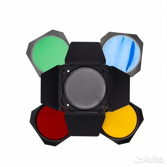 Шторки Godox с цветными гелями на рефлектор 7
