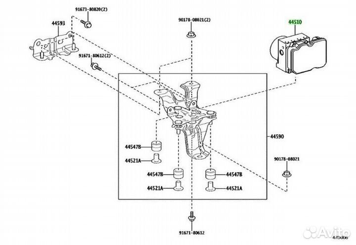 Актуатор в сборе, система тормозов Toyota Tundra