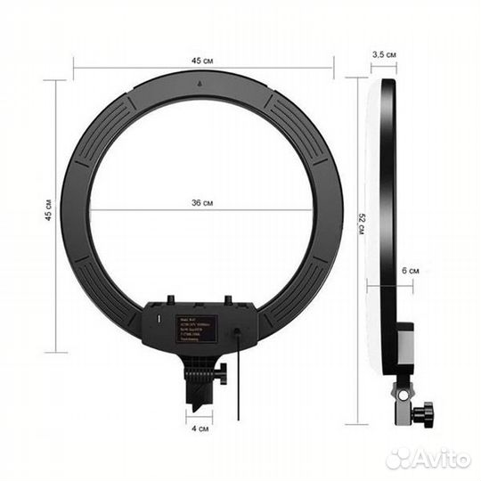 Кольцевая лампа RGB MJ18 (45 см) (Без штатива)
