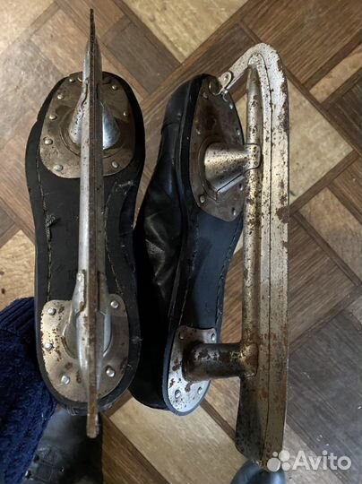 Коньки хоккейные СССР 41 размер натур.кожа