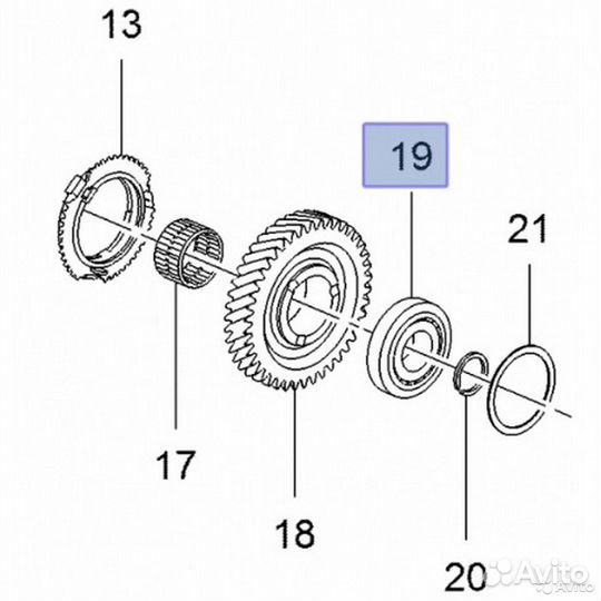 Подшипник главного вала МКПП Опель M20 / M32