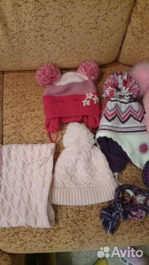 Тёплые шапочки для девочки