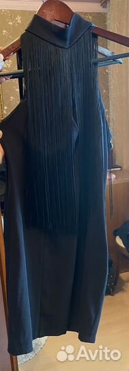 Итальянское платье с бахромой 42