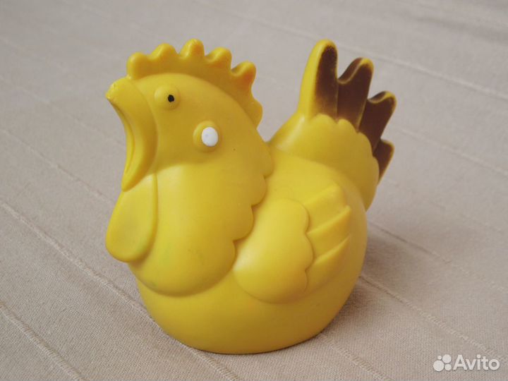 Резиновые игрушки СССР (курица, белка, обезьяна)