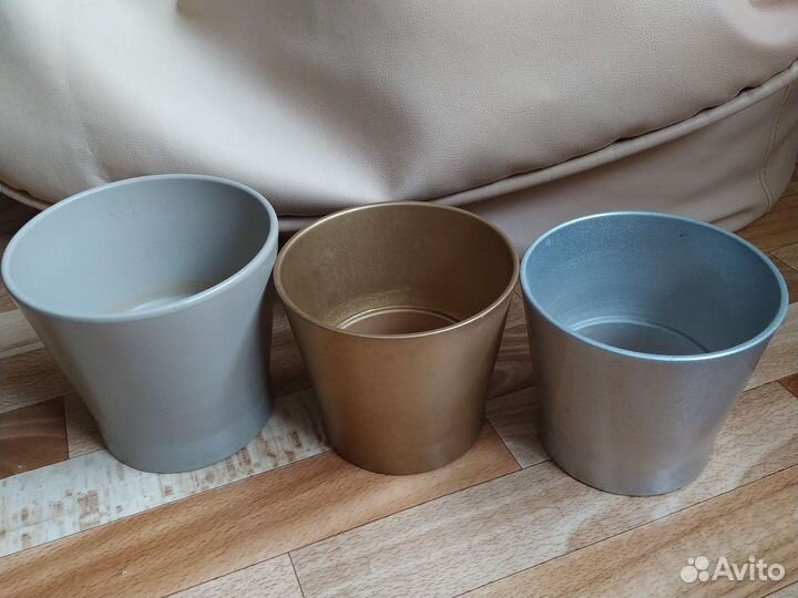 Ваза Икеа, стекло, горшки для цветов