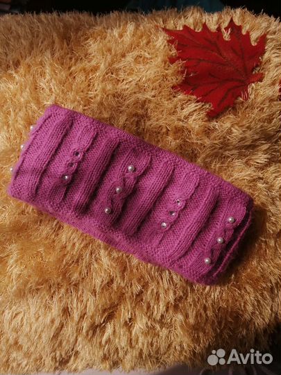 Повязка на голову теплая