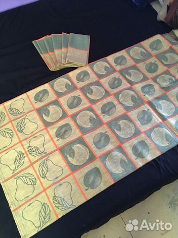 Скатерть и салфетки из льна новые