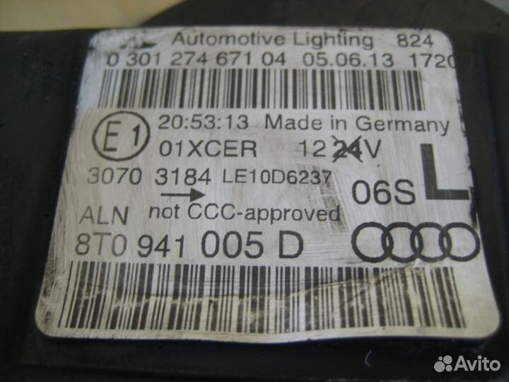 Фара ксенон в сборе Audi A5 8T Рестайлинг