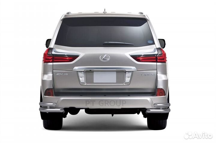 Защита зад. бампера двойная 63/51 мм lexus 450D