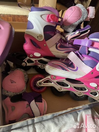Роликовые коньки детские раздвижные р.34-37