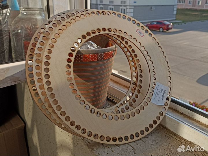 Рукоделие Венок-кольцо деревянное