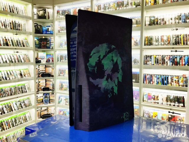 Сменные боковые панели корпус PS5 purple skull